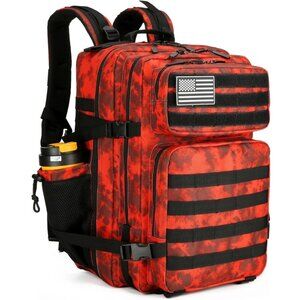45L Tactical Backpack with Bottle Holder Waterproof Multi Compartment for Hiking